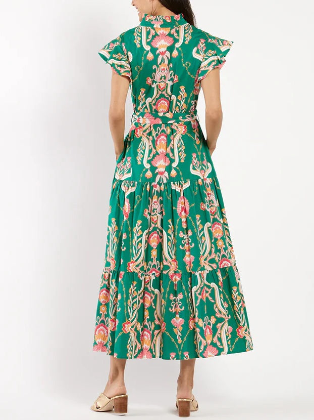 Tapestry Floral Jade Dress