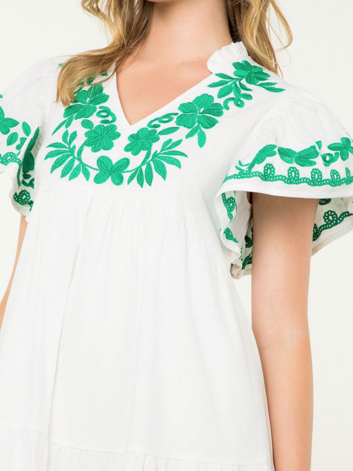 Maria Embroidered Midi Dress